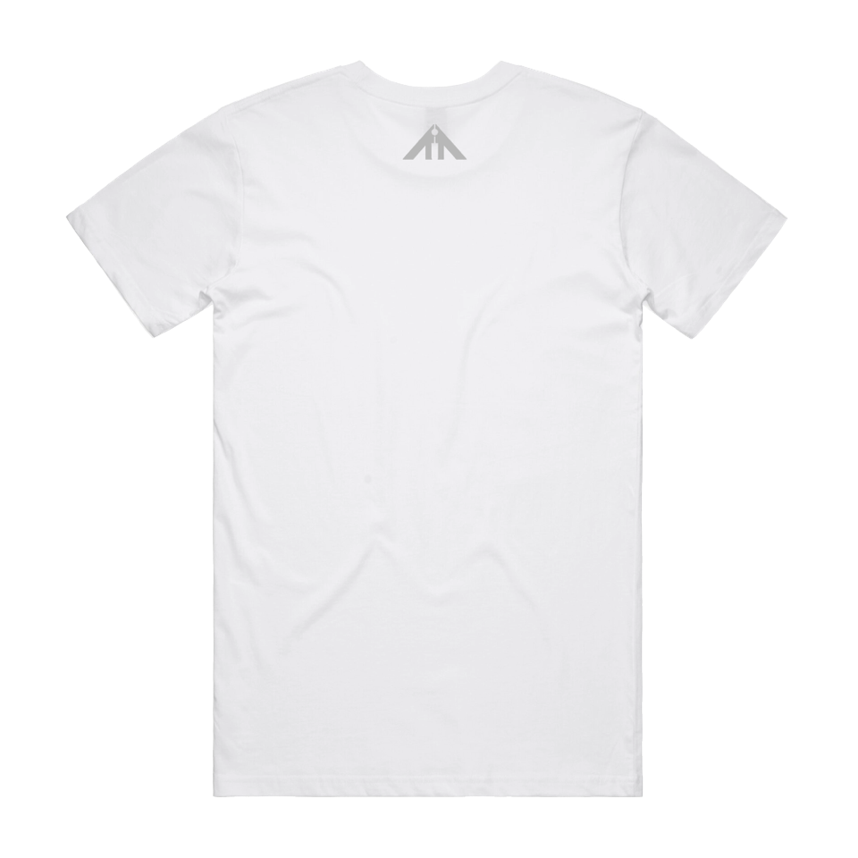 "ALPHA I AM" TEE - WHITE/ SILVER