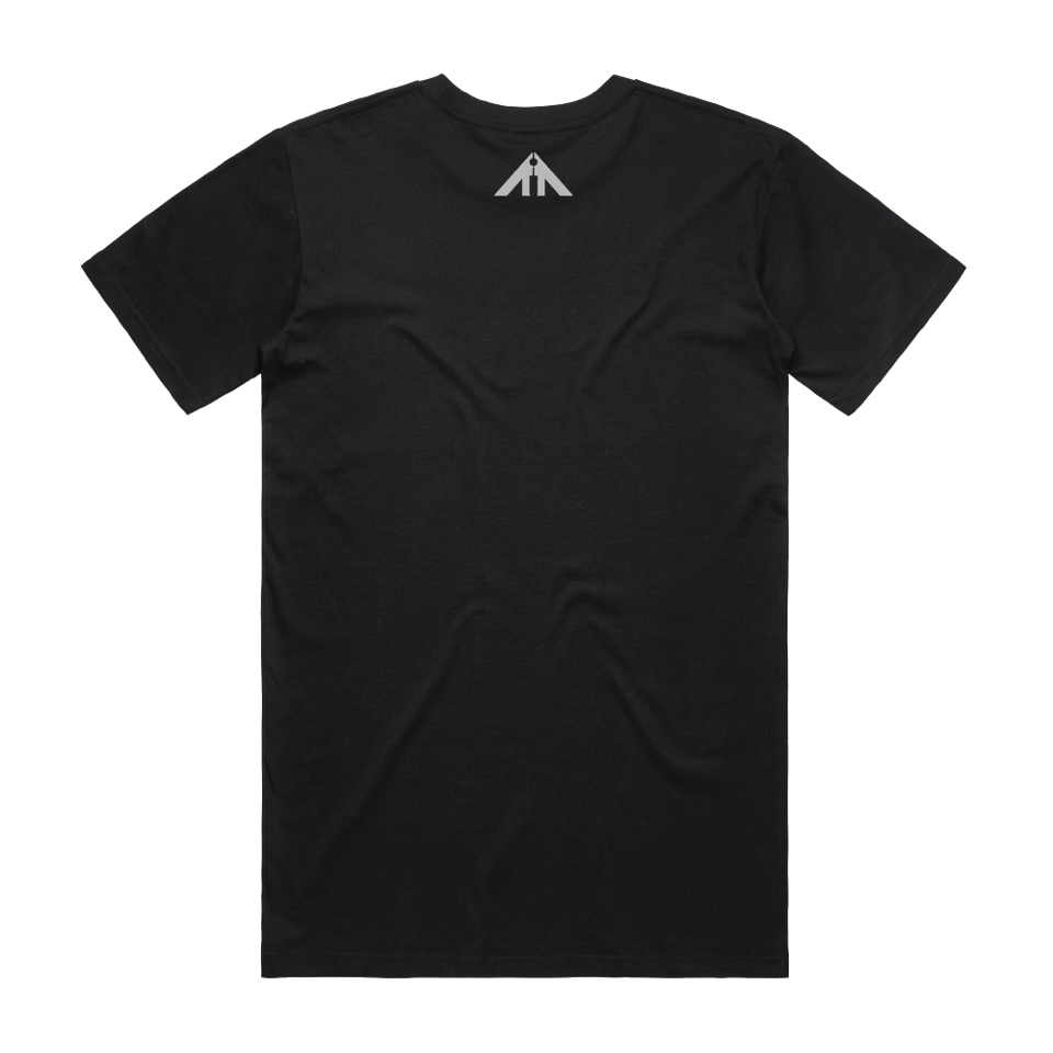 "ALPHA I AM" TEE - BLACK/SILVER