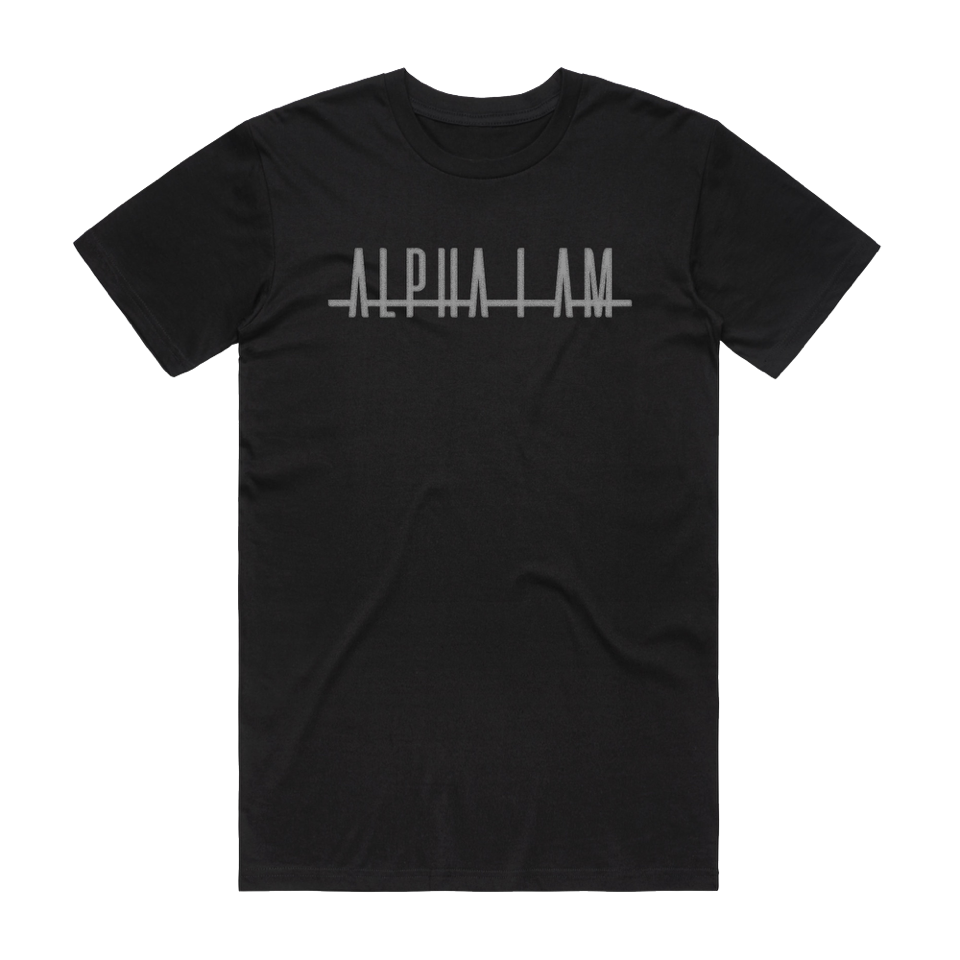 "ALPHA I AM" TEE - BLACK/SILVER