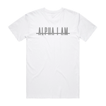 Load image into Gallery viewer, &quot;ALPHA I AM&quot; TEE - WHITE/ SILVER
