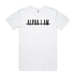 Load image into Gallery viewer, &quot;ALPHA I AM&quot; TEE - WHITE/BLACK
