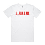 Load image into Gallery viewer, &quot;ALPHA I AM&quot; TEE - WHITE/RED

