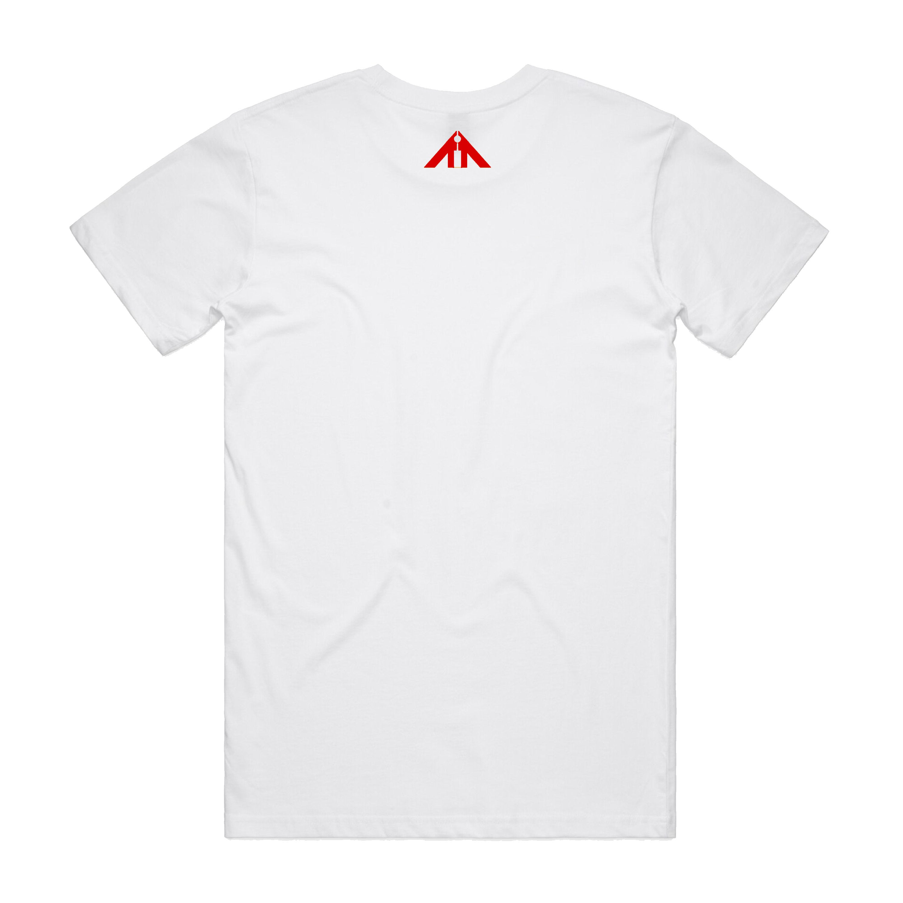 "ALPHA I AM" TEE - WHITE/RED